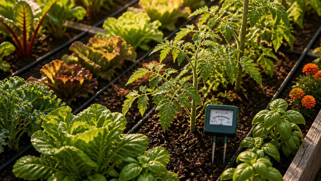 consistent vegetable garden hydration
