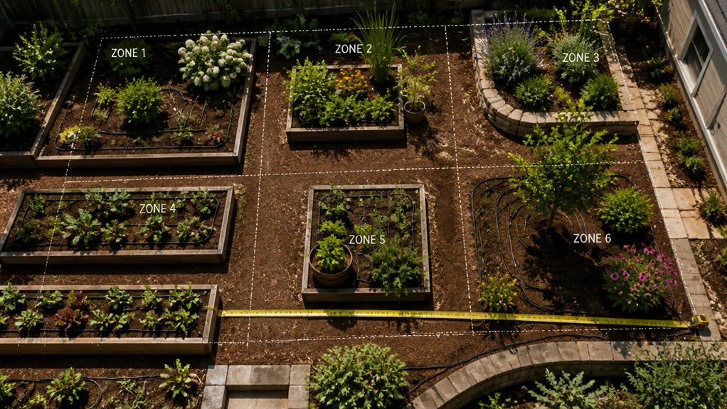 measure garden identify zones