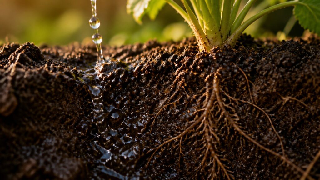 slow watering promotes growth